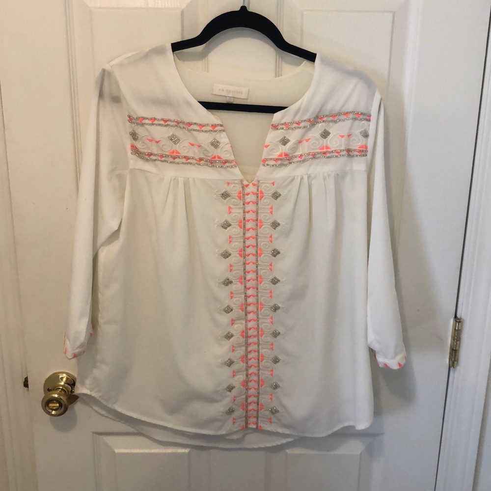 Colorful embroidered blouse